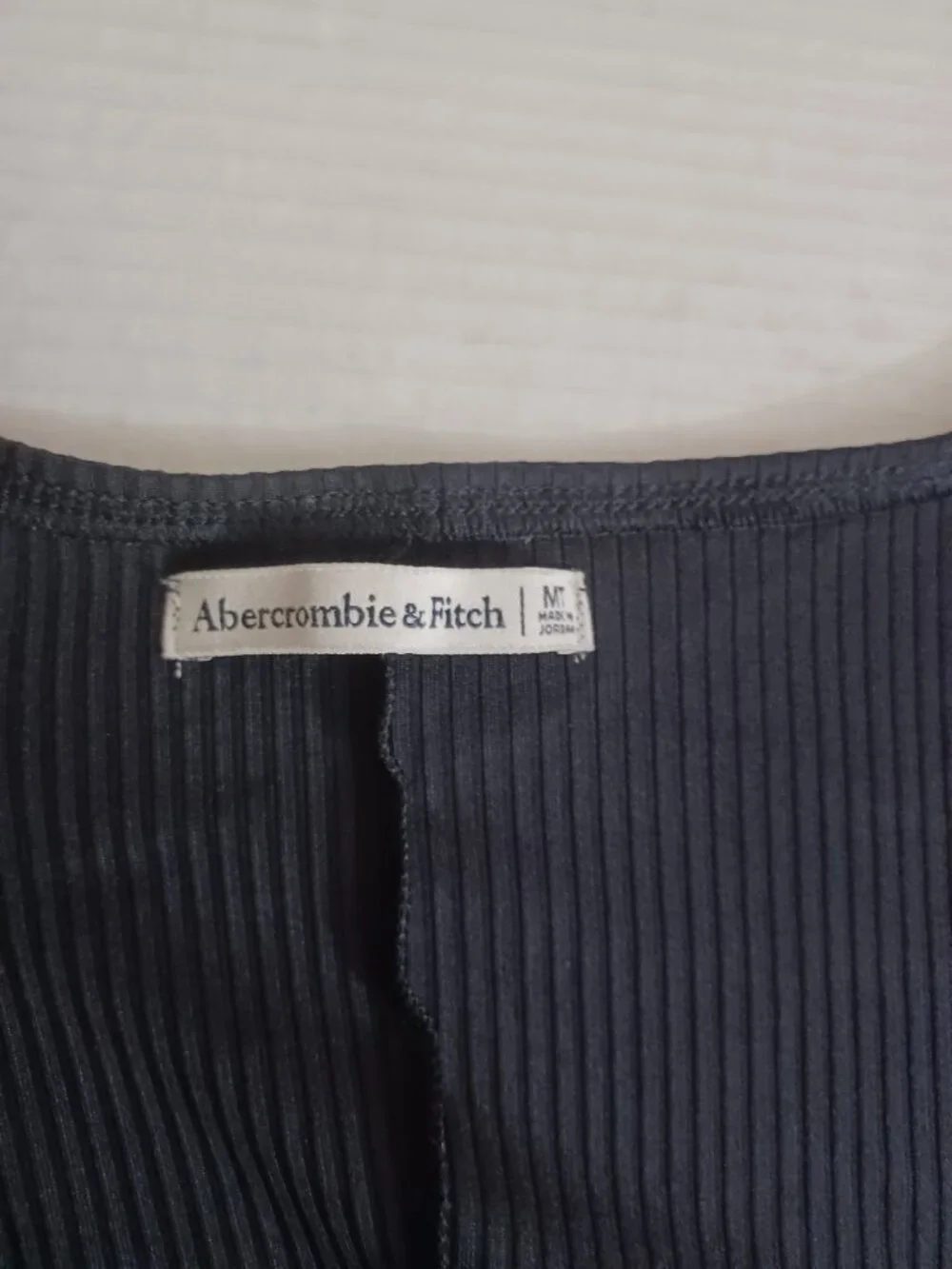 ABERCROMBIE & FITCH LONG SLEEVE RIBBED MAXI DRESS BLACK SIZE (MT) MEDIUM TALL